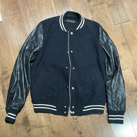Zara jacket with vegan leather sleeves sz xs - Picture 1 of 3